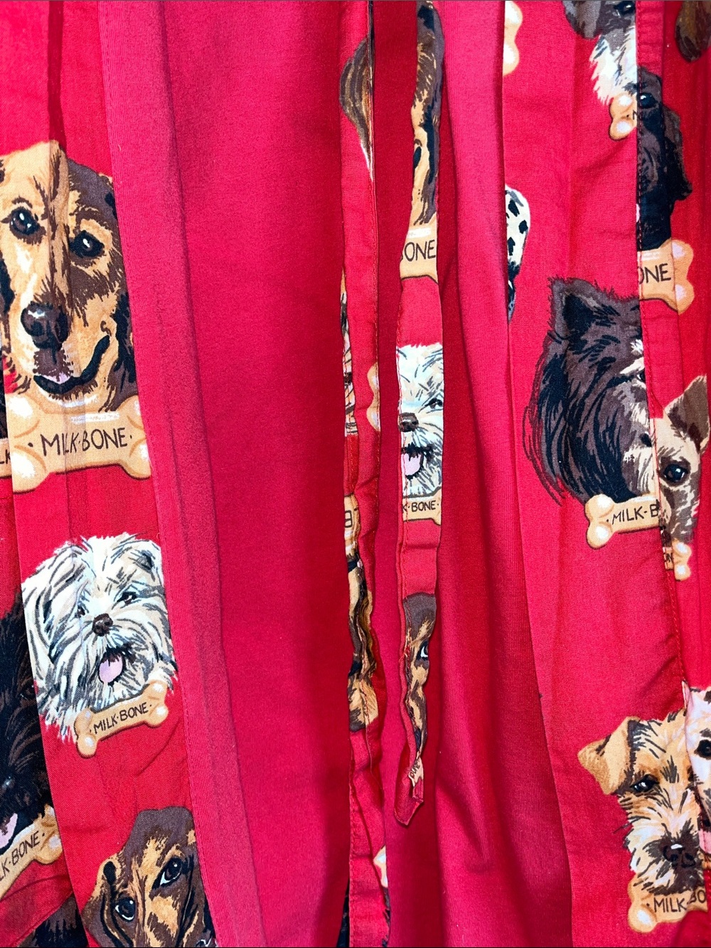 Nick & Nora x Milk-Bone Dog Face Print Red Cotton Robe Women’s Small - Picture 9 of 9